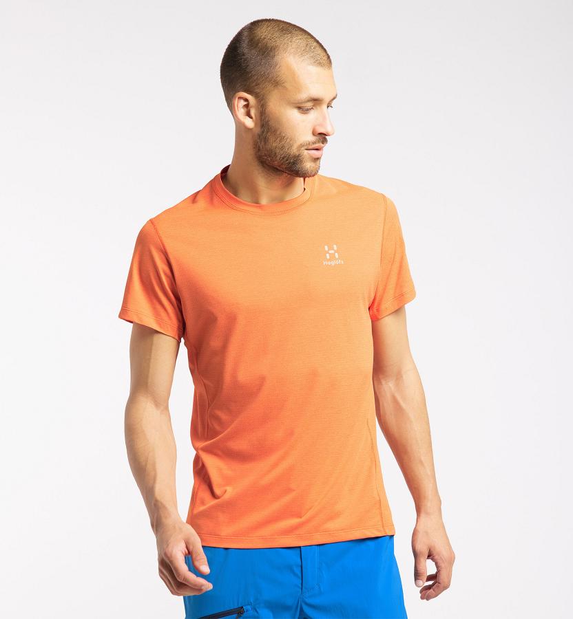 Haglöfs L.I.M Strive T-Shirt Orange For Mens YIFTW3156 Australia